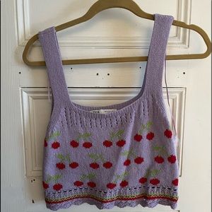 ZARA CHERRY SWEATER TANK